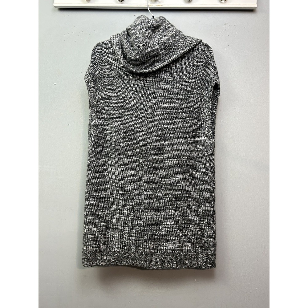 Autumn Cashmere Tunic Womens Small Grey Marled Cowl Neck Sleeveless Knit Sweater